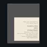 Budget zwarte schrijfmachine Typografie Weddenscha<br><div class="desc">De zwarte Notitie van de Typografie van de Schrijfmachine van de begroting en Witte Wedding met RSVP websitedetails.</div>