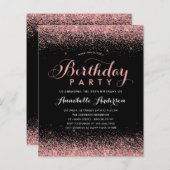 Budget zwarte warme roze glitter elke dag van de z (Voorkant / Achterkant)