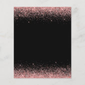 Budget zwarte warme roze glitter elke dag van de z (Achterkant)