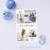 Budget zwarte witte bruiloft Dank je brochure (Enkel)