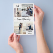 Budget zwarte witte bruiloft Dank je brochure (Hand)