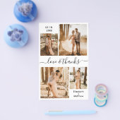 Budget zwarte witte bruiloft Dank je brochure (Enkel)