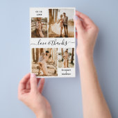 Budget zwarte witte bruiloft Dank je brochure (Hand)