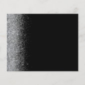 Budget Zwarte Zilveren Glitter Huwelijk Bewaar de (Achterkant)