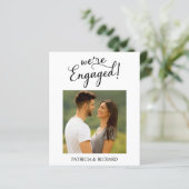 Budgetaankondiging van verloving en save-the-date (Staand voorkant)