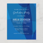 BudgetAbstract Blue Photo Graduparty nodigt uit (Voorkant)