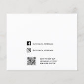 Budgetbaptisme roze florale foto meisje QR bedankt (Achterkant)