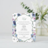 Budgetbasilicum groene en spun Sugar Blue uitnodig (Staand voorkant)