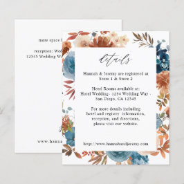 Budgetbeige en usty Blue Floral - Gegevens