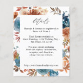 Budgetbeige en usty Blue Floral - Gegevens Flyer (Voorkant)