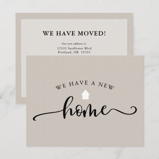 Budgetbewegende aankondigingskalligrafie (Voorkant / Achterkant)