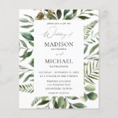 Budgetbladeren en excentrieke bruiloft met eucalyp (Voorkant)