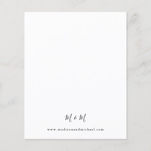 Budgetbladeren en excentrieke bruiloft met eucalyp flyer (Achterkant)