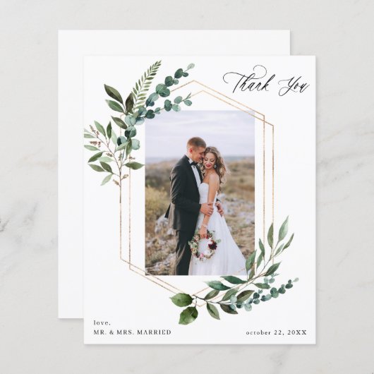 Budgetbladeren & Eucalyptus Gold Hartelijk dank (Voorkant / Achterkant)