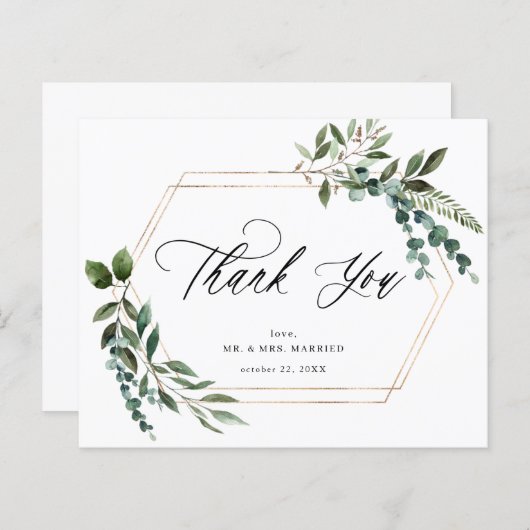 Budgetbladeren & Eucalyptus Gold Hartelijk dank (Voorkant / Achterkant)