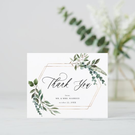 Budgetbladeren & Eucalyptus Gold Hartelijk dank (Staand voorkant)