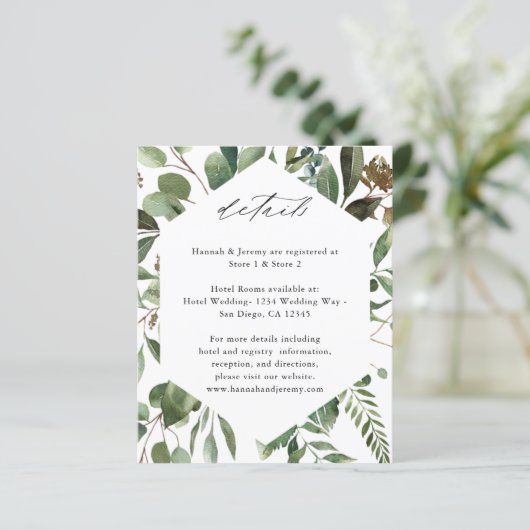 Budgetbladeren & Eucalyptus Rustige gegevens (Staand voorkant)