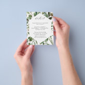 Budgetbladeren & Eucalyptus Rustige gegevens Flyer (Hand)