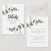 budgetbruiloft eucalyptus - groene briefkaart (Voorkant / Achterkant)