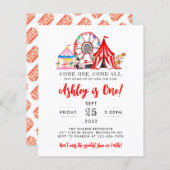 Budgetcarnaval Circus Fair Show Birthday (Voorkant / Achterkant)