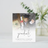 Budgetcongraten Afstuderen Fotoaankondiging (Staand voorkant)