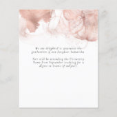 Budgetcongratie Afstudeerder Roos Gold Alcohol Ink (Achterkant)