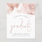 Budgetcongratie Afstudeerder Roos Gold Alcohol Ink (Voorkant)