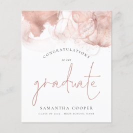 Budgetcongratie Afstudeerder Roos Gold Alcohol Ink