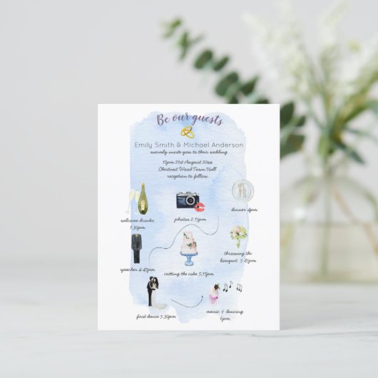 Budgetdag van de Trouwdag Tijdschema Moderne Uitno (Staand voorkant)