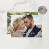 budgetfoto bruiloft bedankt voor de botanische cit notitiekaartje (Voorkant / Achterkant in situ)