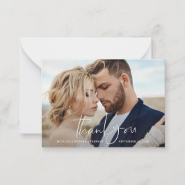 budgetfoto bruiloft bedankt voor de botanische cit notitiekaartje