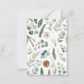 budgetfoto Kerstelegant script Holiday Kaart Notitiekaartje (Achterkant)