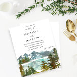 Budgetgebergten en -bomen Rustic Wedding<br><div class="desc">** SATIN PAPIER IS PAPIER THIN. UPGRADE HET PAPIER VOOR EEN THICKERPAPIER. HEEFT EEN OPTIE VOOR BEVELINGEN. *** Bespaar geld op uitnodigingen met deze kleinere uitnodiging die een optie voor enveloppen heeft. Bereid je gasten voor op de geweldige bruiloft met je Bergangen & Bomen Rustic Wedding-uitnodiging. Wil je een grotere...</div>