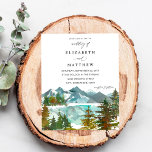 Budgetgebergten en -bomen Rustic Wedding Flyer<br><div class="desc">****** MATTE PAPIER IS DUN. UPGRADE NAAR EEN DIKKER PAPIER. GEEN ENVELOPPEN INBEGREPEN. VOOR KAART VOORRAAD, DIKKERE KAARTEN, BEKIJK DE ONDERSTAANDE LINK. KAART STOCK, DIKKERE KAARTEN HEBBEN EEN OPTIE VOOR ENVELOPPEN OF OMVAT ZE********* Handbeschilderde bergen, een meer en pijnbomen zetten de scène voor deze Rustieke, Mountain Forest bruiloft uitnodiging. Het...</div>