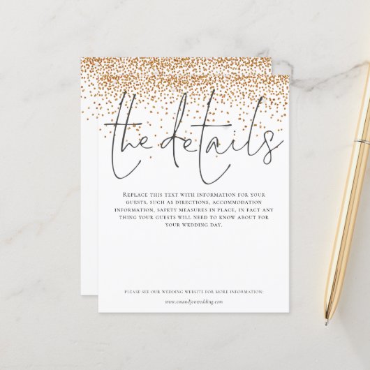 Budgetgegevens Gold Glitter Enclosure (Voorkant / Achterkant in situ)