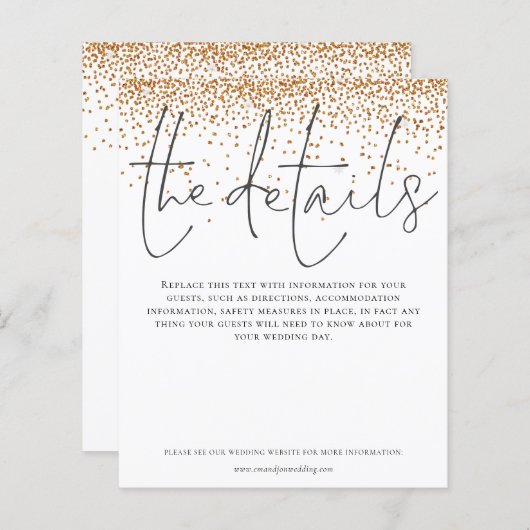 Budgetgegevens Gold Glitter Enclosure (Voorkant / Achterkant)