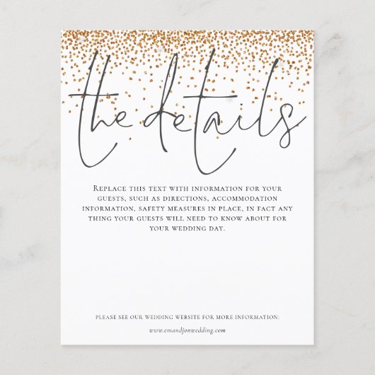 Budgetgegevens Gold Glitter Enclosure (Voorkant)