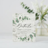 budgetgevoelige eucalyptustrouwgegevens RSVP (Staand voorkant)