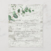 budgetgevoelige eucalyptustrouwgegevens RSVP (Achterkant)