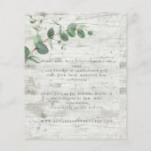 budgetgevoelige eucalyptustrouwgegevens RSVP Flyer (Achterkant)
