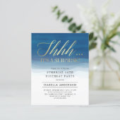 Budgetgoud en blauwe Waterverf verrassingsdag (Staand voorkant)