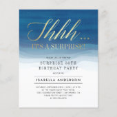 Budgetgoud en blauwe Waterverf verrassingsdag (Voorkant)