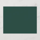 Budgetgroen Emerald Foto Huwelijksuitnodiging (Achterkant)