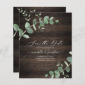 budgetgroen Eucalyptus foliage rustig donker hout (Voorkant / Achterkant)