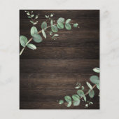 budgetgroen Eucalyptus foliage rustig donker hout (Achterkant)