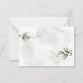 budgetgroene eucalyptusbruiloft , met uitzondering notitiekaartje (Achterkant)