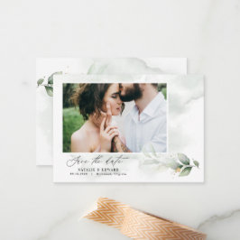 budgetgroene eucalyptusbruiloft , met uitzondering notitiekaartje