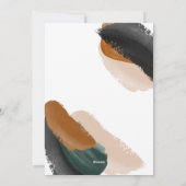 budgetgroene terracotta moderne minimale waterverf feestdagenkaart (Achterkant)