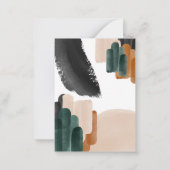 budgetgroene waterverf baby shower uitnodiging (Achterkant)