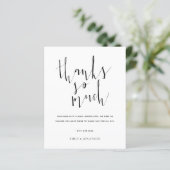 Budgetkalligrafie Alle Bedankt voor kleurenfotobru (Staand voorkant)